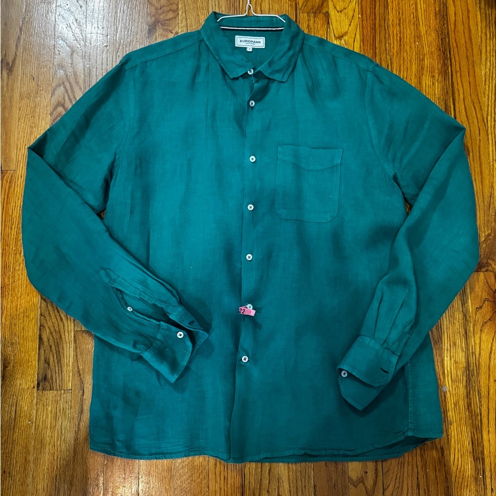 Green Button-Up Shirt